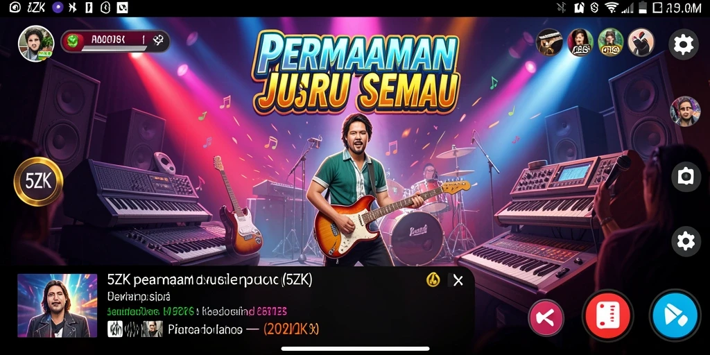 Tampilan gameplay seru dari aplikasi 5ZK yang penuh warna.
