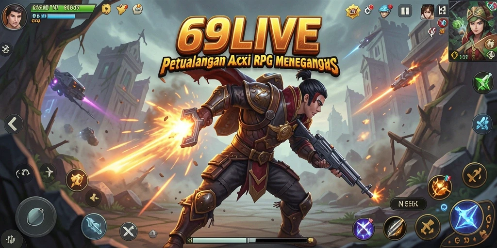 Screenshot gameplay 69LIVE yang menampilkan aksi pertarungan seru.
