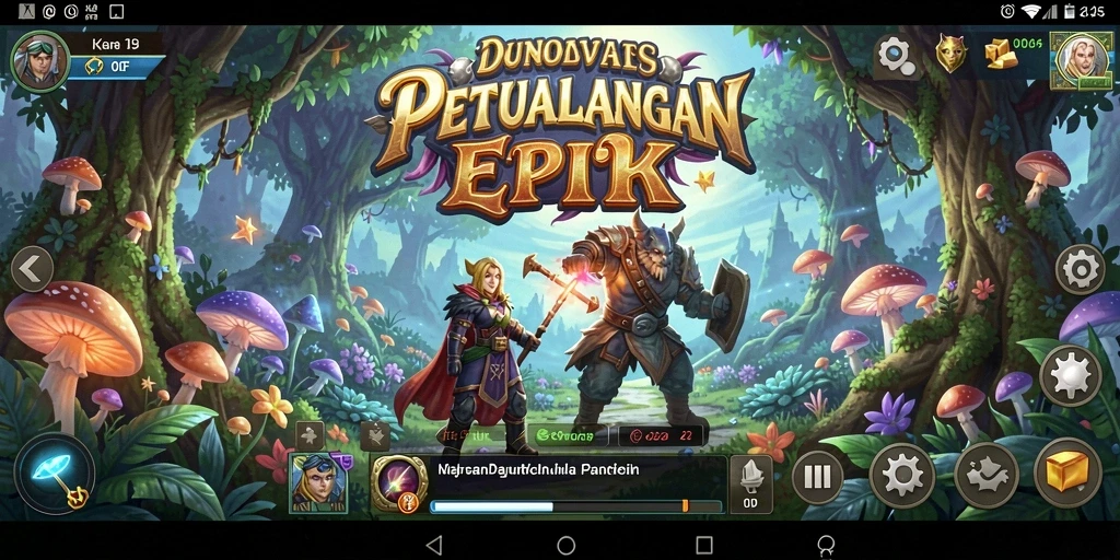 Tangkapan layar gameplay RPG 6CF yang menarik dan penuh aksi.