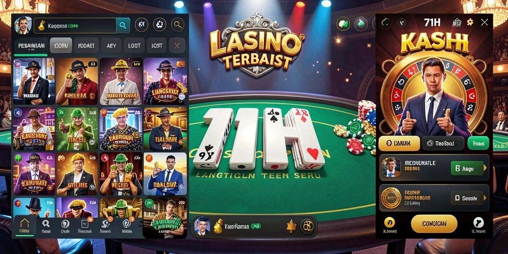 Screenshot permainan Live Casino yang menunjukkan dealer profesional dan suasana yang menggembirakan.