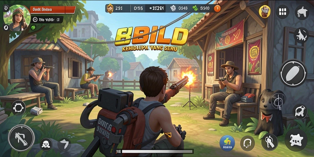 Tampilan utama gameplay 8ID dengan karakter dan aktivitas menarik.