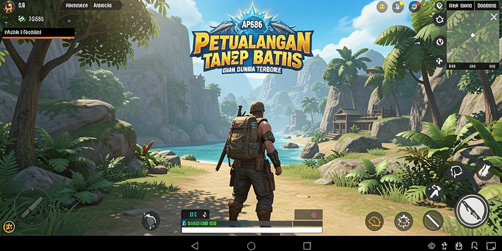 Screenshot gameplay AP686 menunjukkan petualangan seru di dunia terbuka.