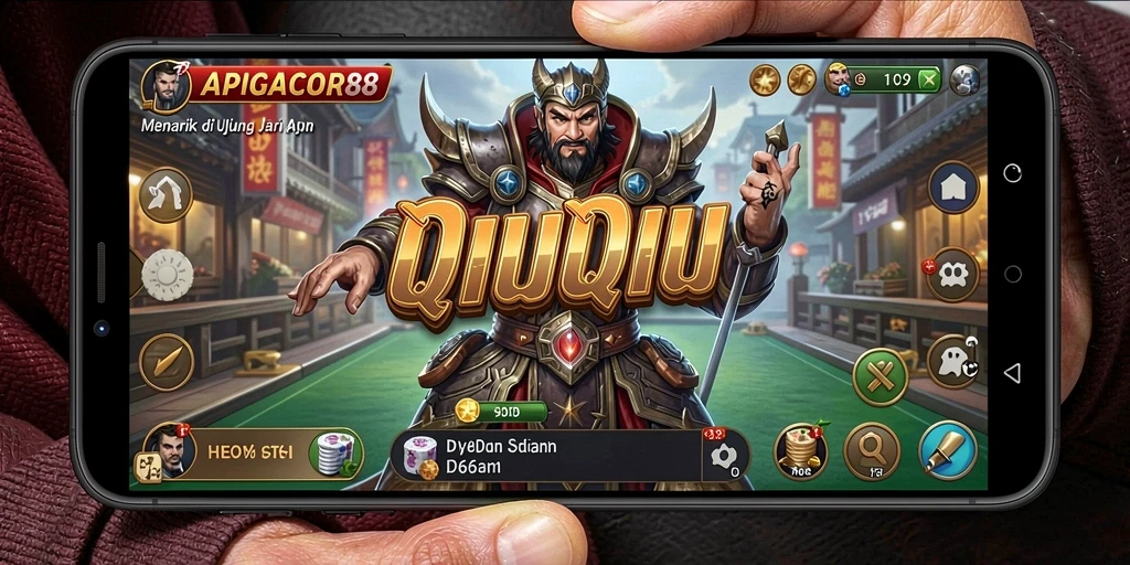 Tampilan screenshot dari gameplay QiuQiu dalam APIGACOR88