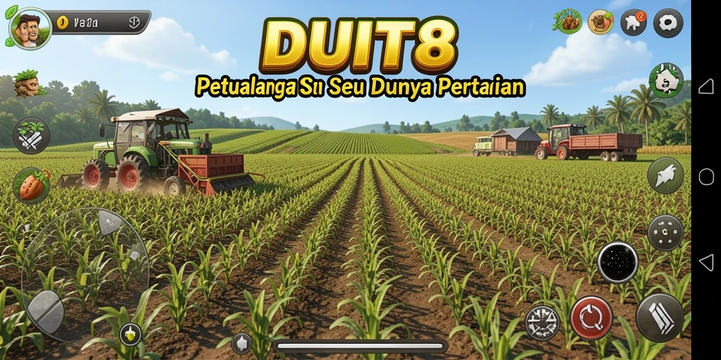 Tampilan gameplay pertanian yang seru dan mendalam di DUIT8.