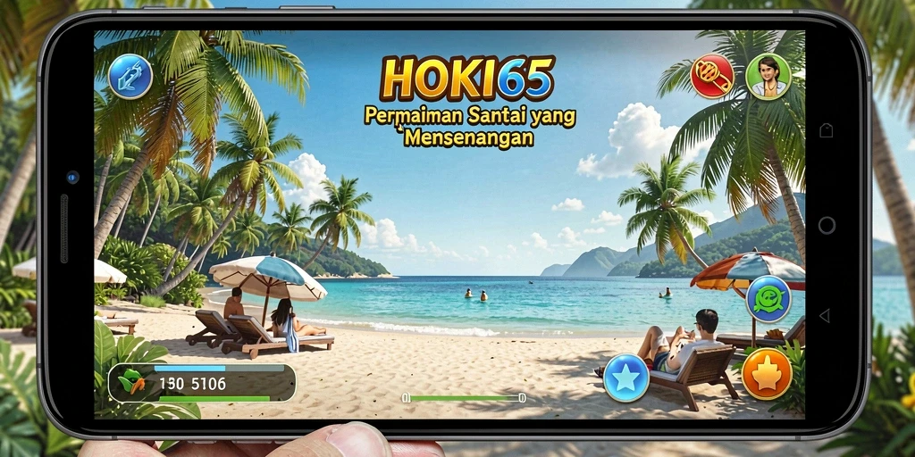 Tampilan gameplay HOKI65 yang penuh warna dan menyenangkan.