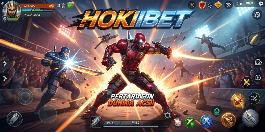 Tampilan menarik dari gameplay HOKIBET dalam aksi pertarungan.