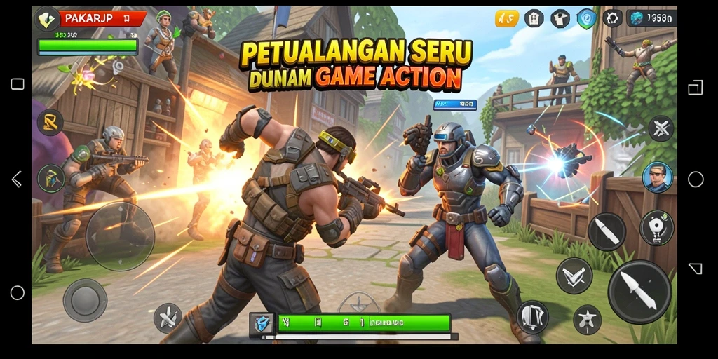 Tampilan gameplay mendebarkan dari PAKARJP, penuh aksi dan tantangan.