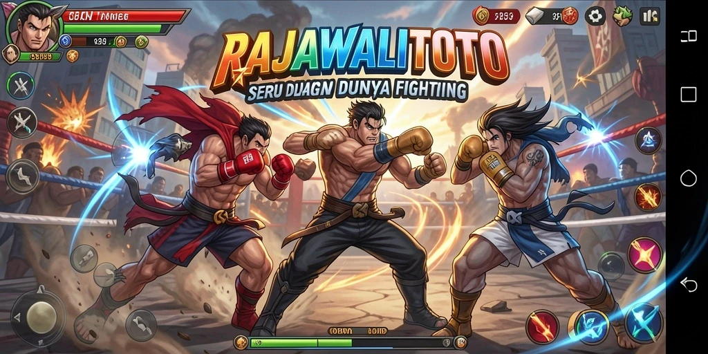 Tampilan aksi seru dari gameplay RAJAWALITOTO dalam pertarungan Fighting.