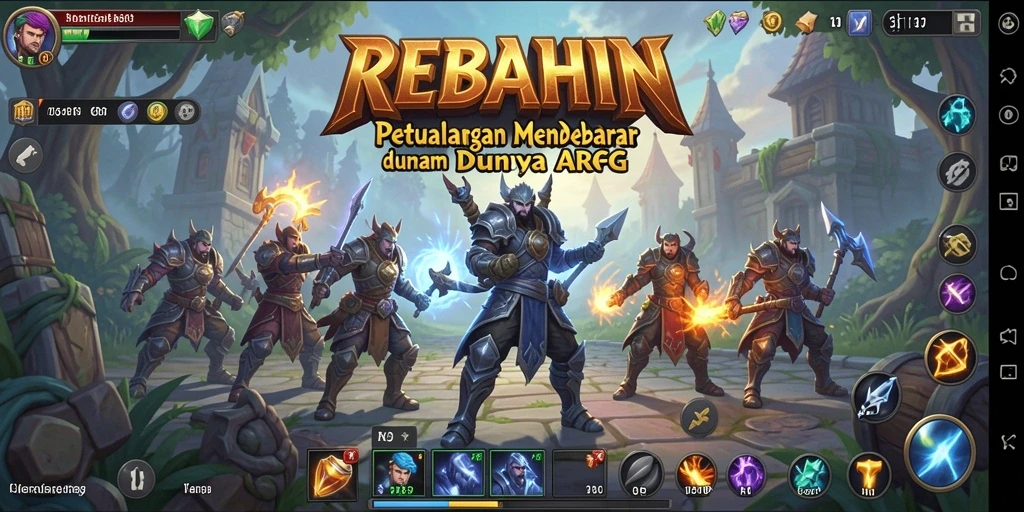 Screenshot gameplay seru dalam petualangan ARPG REBAHIN.
