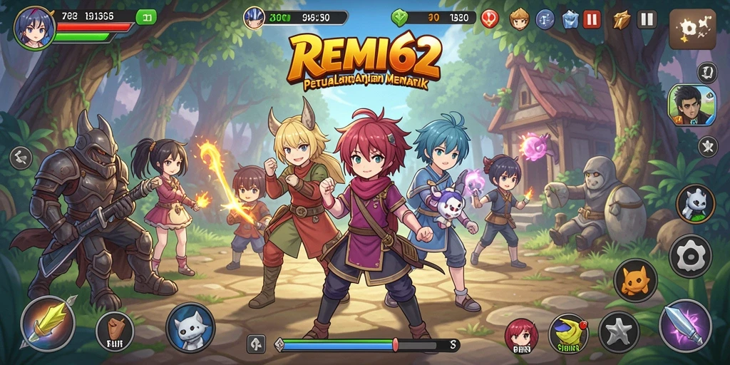 Tampilan menakjubkan dari gameplay Anime REMI62 yang penuh aksi.