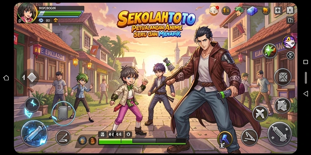 Tampilan gameplay seru dan visual memukau dari SEKOLAHTOTO.